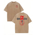 2 Sides I'm Broken Shirt, Horror Smile Face Sweatshirt, Broken Heart Sweatshirt, Unisex Shirt, Unisex Tee