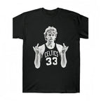 Larry Bird Retro 90s T-Shirt Black Shirt Men's Shirts Vintage Men's Clothing Streetwear Casual Crewneck Top