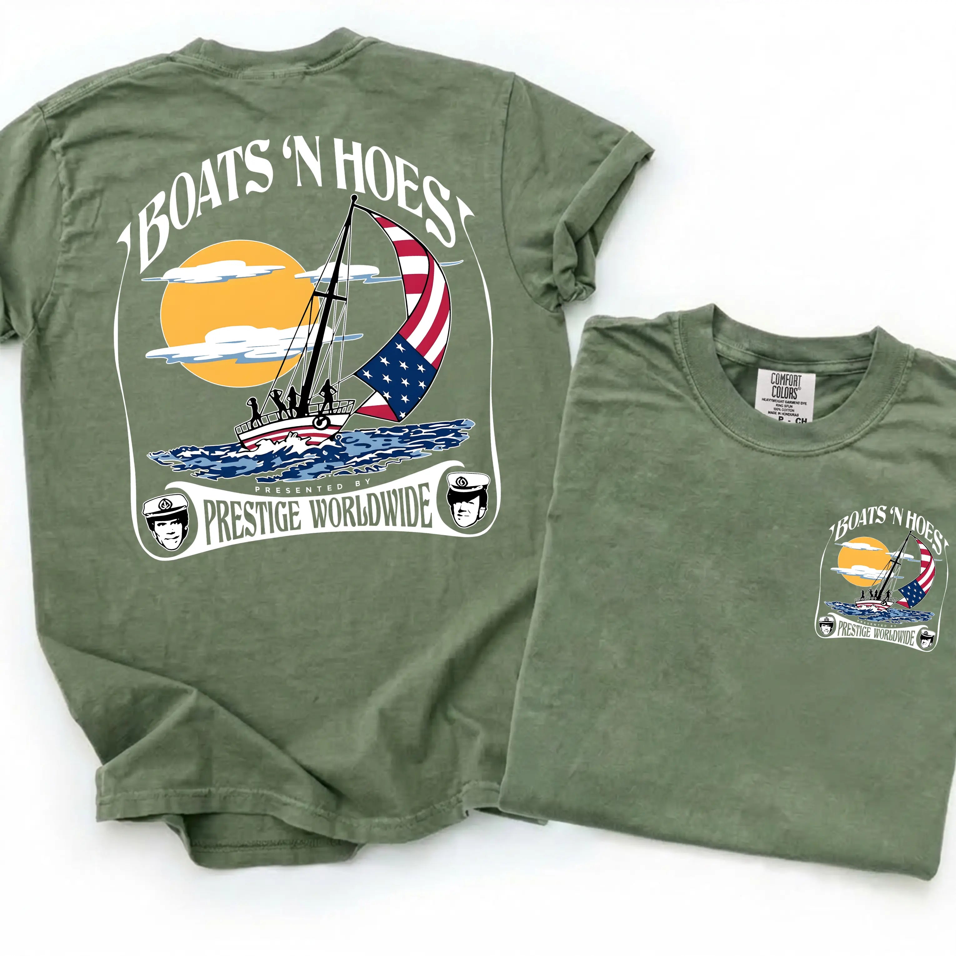 [Comfort Colors] Boats'n Hoez Summer Step Brothers Movie Tee, Vintage Retro Summer T-Shirt, Classic Shirt, Gift For Her, Funny Movie