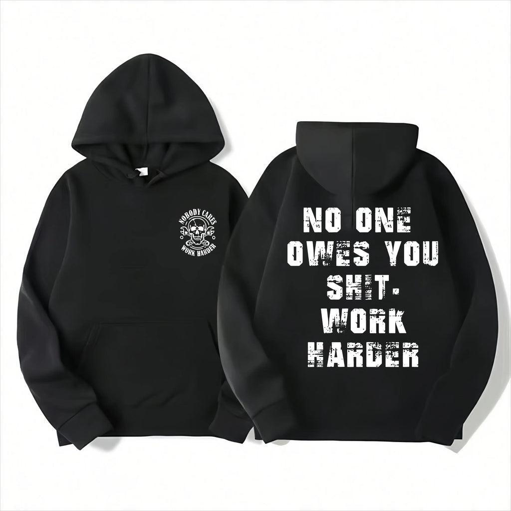 Work Harder Skull Shirt – Gritty Message for the Relentless Grinder, father's day gifts, Menswear Tops Streetwear Tshirt