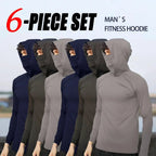 6-Piece Men's Lightweight UPF Sun Protection Hoodies