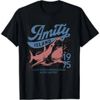 Jaws Amity Island 1975 Unisex Tee, Movie Inspired Gift, Cotton T-Shirt for Film Buffs, Retro Summer Shirt, Vintage Beach Tee
