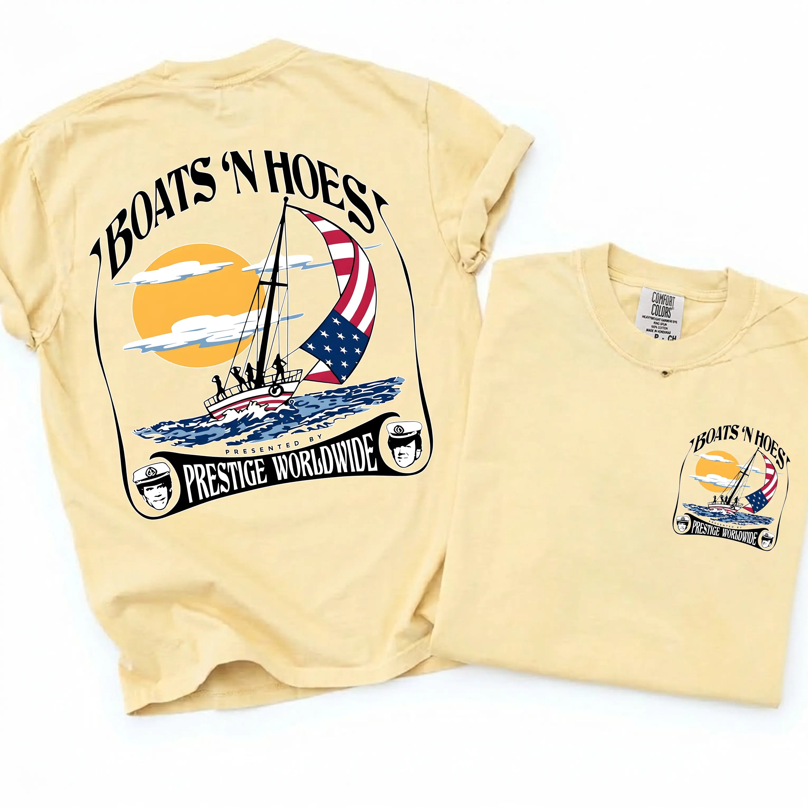 [Comfort Colors] Boats'n Hoez Summer Step Brothers Movie Tee, Vintage Retro Summer T-Shirt, Classic Shirt, Gift For Her, Funny Movie