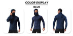 OKP 6-Piece Men's Casual Hoodie Pullovers Blue Black Light Gray Slim Fit Long Sleeve Lightweight UPF Sun Protection Soft Breathable Timeless Classic Versatile Machine Washable Comfort Multi-Occasion Wear Menswear Set Stylish Tops