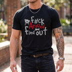 T-Shirt With Boxer Bear Graphic - "FK AROUND AND FIND OUT" Print