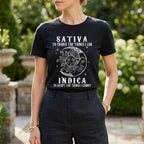 100% Cotton Sativa/Indica Slogan Tee | Unisex Fit