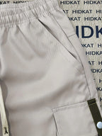 Men's Plus Size Cargo Shorts - Elastic Drawstring Waist & Multi-Pockets