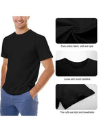 Men Casual Short Sleeve Rinse Neck T Shirt