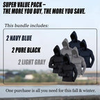 OKP 6-Piece Men's Casual Hoodie Pullovers Blue Black Light Gray Slim Fit Long Sleeve Lightweight UPF Sun Protection Soft Breathable Timeless Classic Versatile Machine Washable Comfort Multi-Occasion Wear Menswear Set Stylish Tops
