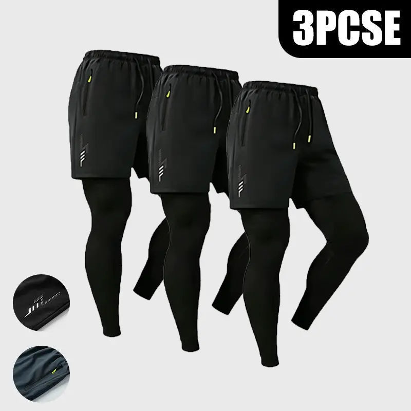 Men's 2-in-1 Compression Shorts | Lightweight Breathable Running Shorts