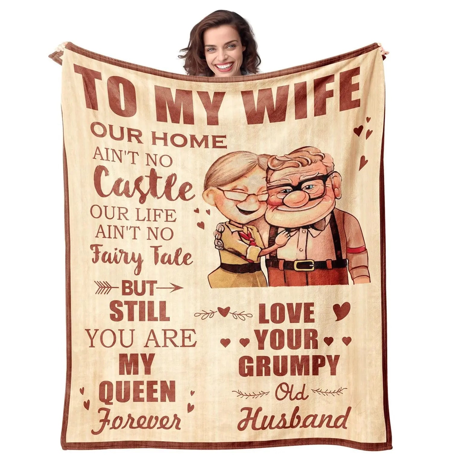[mothers day gift ideas] Blanket Gifts for Wife Romantic Anniversary Birthday Gifts for Wife Her I Love You Presents for Wife from Husband to My Wife Warm Gifts for Christmas Valentine's Mother's Day