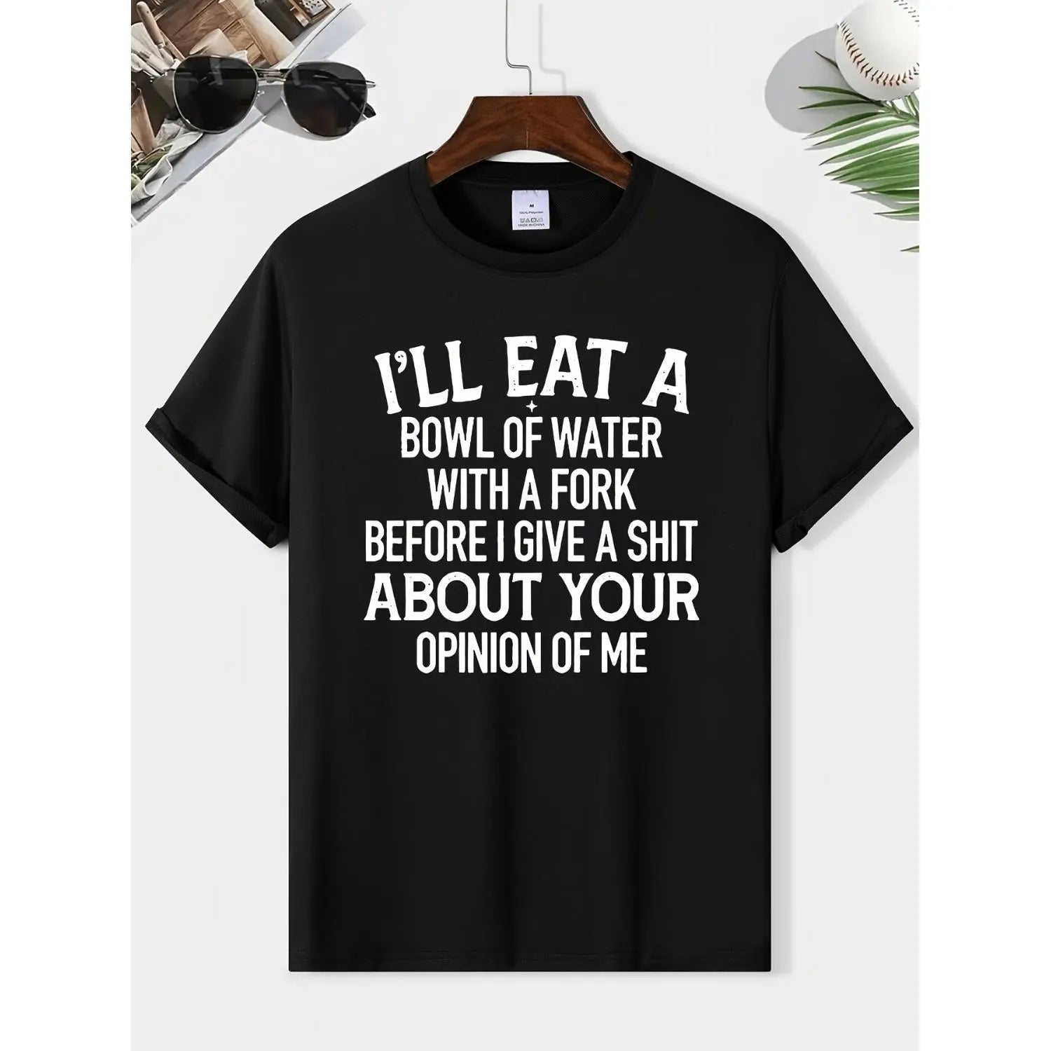 Men Casual Short Sleeve Rinse Neck T Shirt