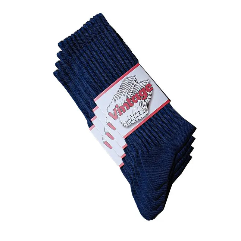 4 Pairs Natural 98% Cotton Crew Socks - Seamless, Breathable, Cozy Fall & Winter Socks for Women & Men