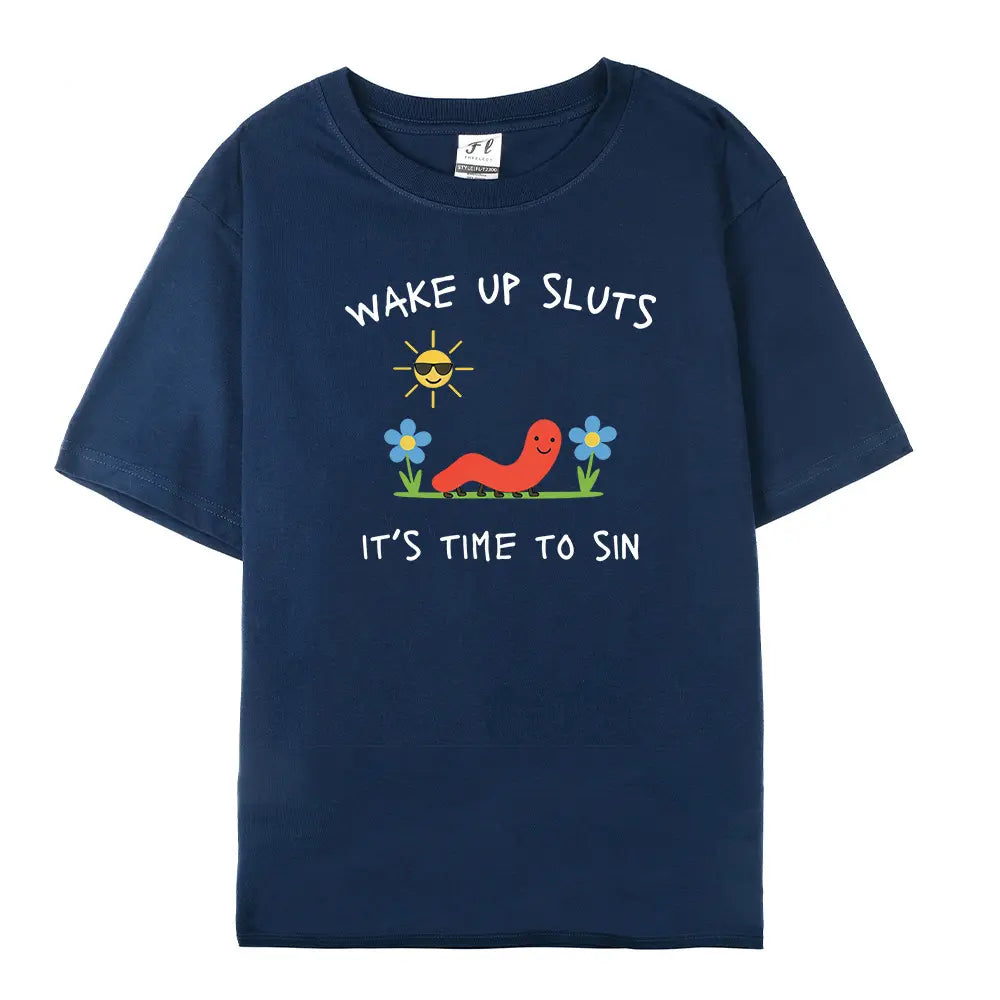 Wake Up Slts T-Shirt funny animal shirt meme graphic tee sarcastic t-shirt cursed tshirt unhinged humor top viral t-shirt
