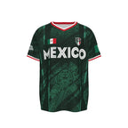 2026 Mexico Soccer Jersey,  Chichén Itzá Pyramid Graphic Retro Soccer Jersey, All over Print, Casual Style for All Seasons, Classic Throwback Jersey Sportswear Top