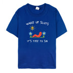 Wake Up Slts T-Shirt funny animal shirt meme graphic tee sarcastic t-shirt cursed tshirt unhinged humor top viral t-shirt
